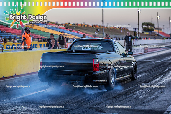 Fast Friday @ Calder Park Drag Racing Friday 19 January 2018  (100334)  BLACK UTE 176 TBC  AGI AUTOMOTIVE