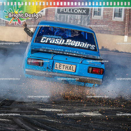 Skid City Day 1 @ Swan Hill April 2023 (3796)  SCUD BURNOUT BENNY SIMPSON