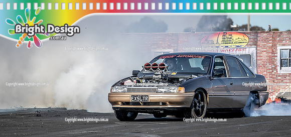 Skid City Day 2 @ Swan Hill April 2023 (5810)-2  EX5LTR BURNOUT JAMES McGREGOR