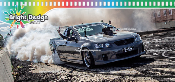 Skid City Day 2 @ Swan Hill April 2023 (5504)-2  UPNSMK BURNOUT BRAD McGIBBON