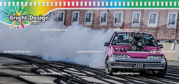 Skid City Day 1 @ Swan Hill April 2023 (2422)  LOO5E BURNOUT RUSSELL HARRIS