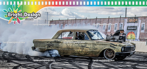 Skid City Day 1 @ Swan Hill April 2023 (2220)  WARBIRD BURNOUT  HEATH WADDINTON