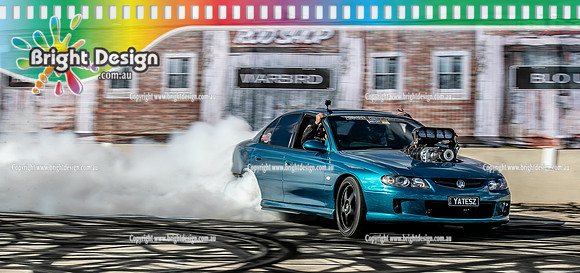 Skid City Day 1 @ Swan Hill April 2023 (2263)-2  YATESZ BURNOUT  SCOTT YATES