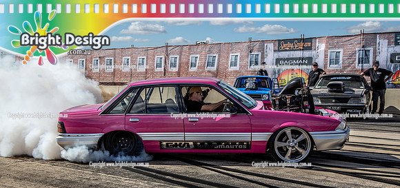 Skid City Day 1 @ Swan Hill April 2023 (1227)-2  LOO5E BURNOUT RUSSELL HARRIS