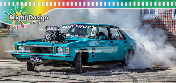 Skid City Day 1 @ Swan Hill April 2023 (1114)-2  FULLONX BURNOUT RICK FULLER