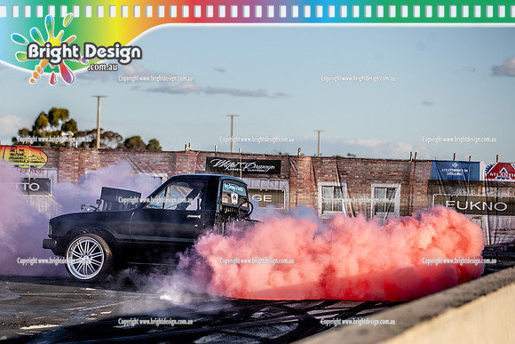 Skid City Day 1 @ Swan Hill April 2023 (4355)-2  LUXURY BURNOUT LEIGH MacKENZIE