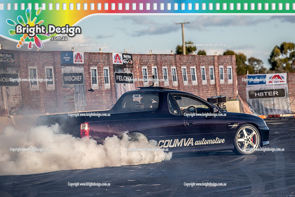 Skid City Day 1 @ Swan Hill April 2023 (4220)  COUMVA BURNOUT MICK COUMVA