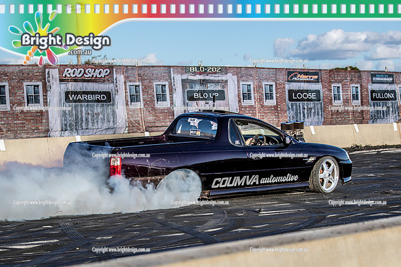 Skid City Day 1 @ Swan Hill April 2023 (4207)  COUMVA BURNOUT MICK COUMVA