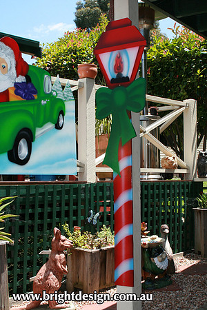 10-49 M-08 Bow Christmas Lamp Outdoor Christmas Display Custom Airbrushed Christmas  Decoration by Bright Design Studio