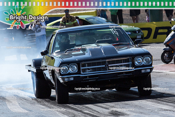 ANDRA Street Outlaws Drag Racing Quals Rnd 5 @ Calder Park 24 September 2014 (24343)  BLACK UTE