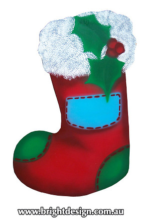 10-60 M-11 Red Christams Stocking Outdoor Christmas Display Custom Airbrushed Christmas  Decoration by Bright Design Studio