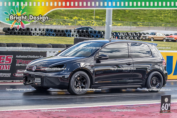Sunday Funday @ Calder Park Drag Racing Sunday 22 September 2019 (122960)  BLACK VW GTI TBC