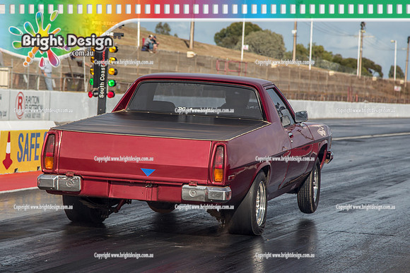 ANDRA Drag Racing Finals in Adelaide @ AIR  SAT 9 April 2016  (1012)  RED UTE