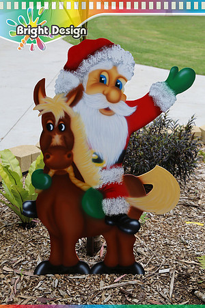2- S-14 a Santa on Horse 1 Outdoor Christmas Decoration by Bright Design (1)