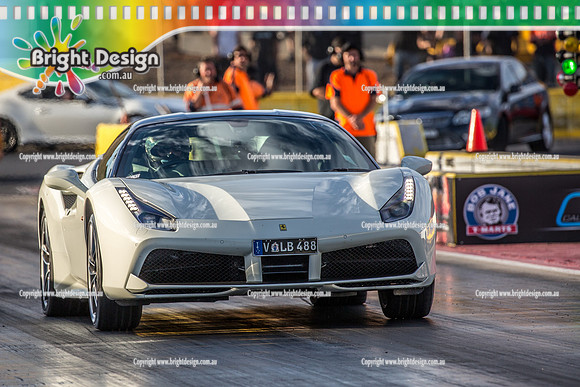 Fast Friday @ Calder Park Drag Racing Friday 3 March 2018  (101590)   V LB488 FERRARI