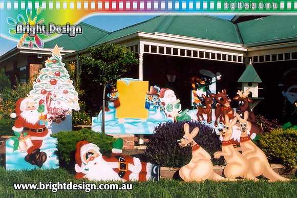 Home Decorations of Outdoor christmas display hand created by Bright Dersign Airbrusihng studio (8)