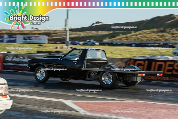 ANDRA Street Outlaws Drag Racing Quals Rnd 5 @ Calder Park 24 September 2014 (25291)  BLACK UTE