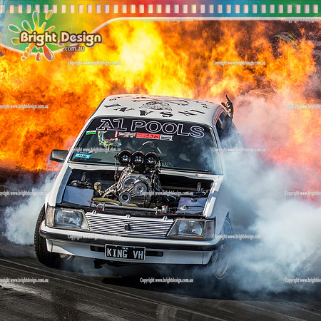 AA Summernats 31 Saturday 6 Jan 2018   BDMP2437-2 KINGVH BURNOUT FIRE
