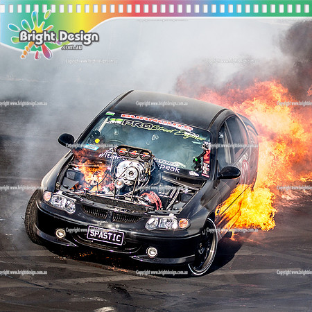 AA Summernats 31 Saturday 6 Jan 2018   BDMP2509-2  SPASTIC BURNOUT FIRE