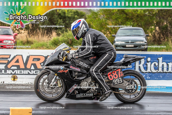 South Coast Raceway ANDRA Summit Racing Rnd 7 @ Portland SAT 20 JAN 2018 (18018)  687 BIKE EDGE MALLIS