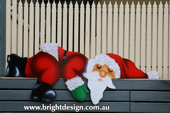 2- S-02 b Lazy Santa Sleeping on Home Verandah
