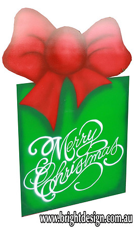 10-70 M-18 Z Merry Christmas Present Outdoor Christmas Display Custom Airbrushed by Bright Design
