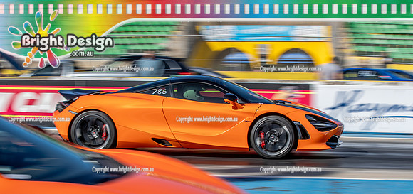 Fast Friday on Saturday @ Calder Park Drag Racing 12 October 2024 (171854)-2 ORANGE MCLAREN
