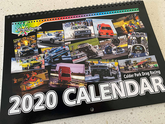 2020 Calendar packed full of Bright Design Drag Racing photographic images