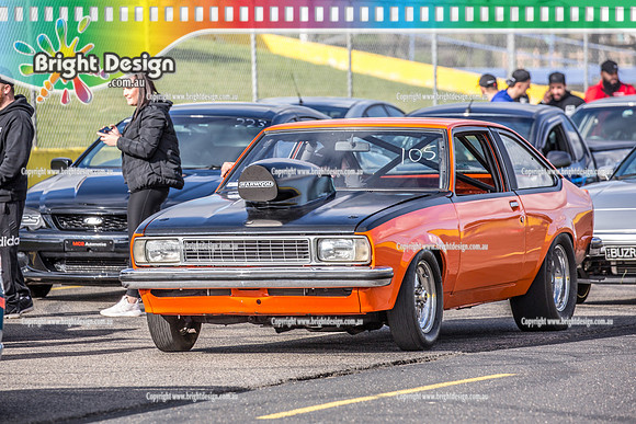 Funday @ Calder Park Drag Racing Sunday 1 July 2018  (105986)  105 ORANGE BLACK UC TORANA