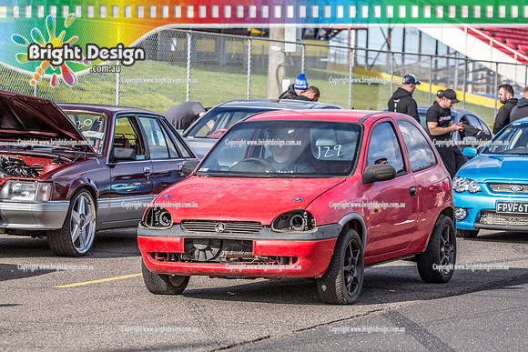 Funday @ Calder Park Drag Racing Sunday 1 July 2018  (105992)  RED BARINA STREET MACHINE