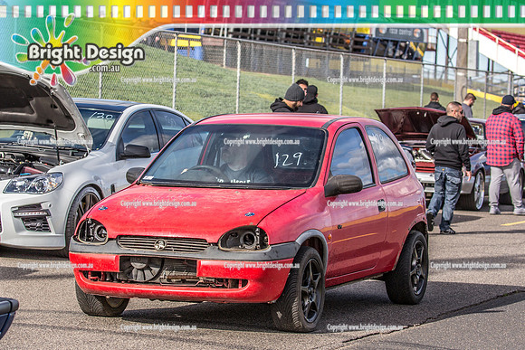 Funday @ Calder Park Drag Racing Sunday 1 July 2018  (105993)  RED BARINA STREET MACHINE