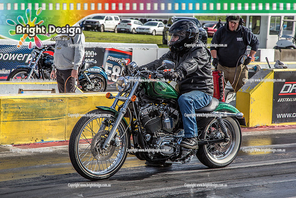 Funday @ Calder Park Drag Racing Sunday 1 July 2018  (106035)  GREEN BIKE TBC 2018