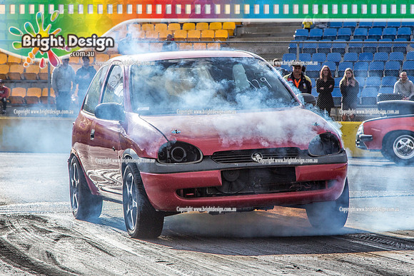 Funday @ Calder Park Drag Racing Sunday 1 July 2018  (106420)  RED BARINA STREET MACHINE