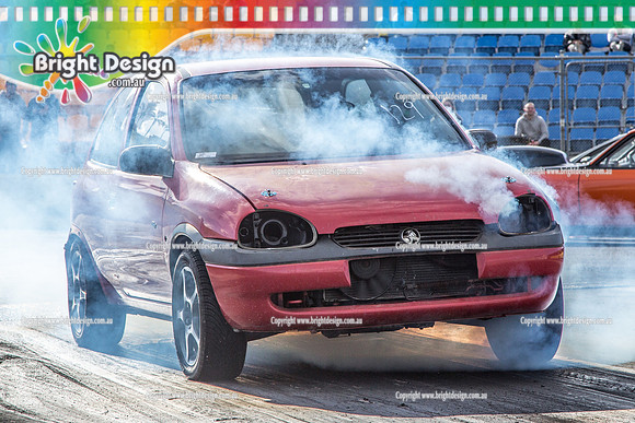 Funday @ Calder Park Drag Racing Sunday 1 July 2018  (106423)  RED BARINA STREET MACHINE