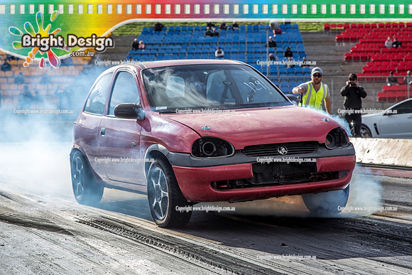 Funday @ Calder Park Drag Racing Sunday 1 July 2018  (106428)  RED BARINA STREET MACHINE