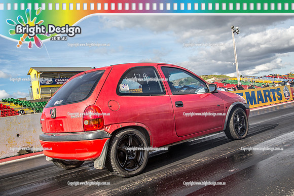 Funday @ Calder Park Drag Racing Sunday 1 July 2018  (106432)  RED BARINA STREET MACHINE