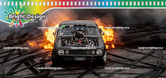 Summernats 34 Thursday 6 Jan 2022  BDMP1612  DRAGON BURNOUT FIRE