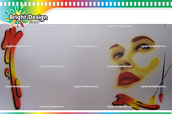 L Face The Art 3 Signage Image Custom Airbrushed By Bright Design Airbrushed Studio