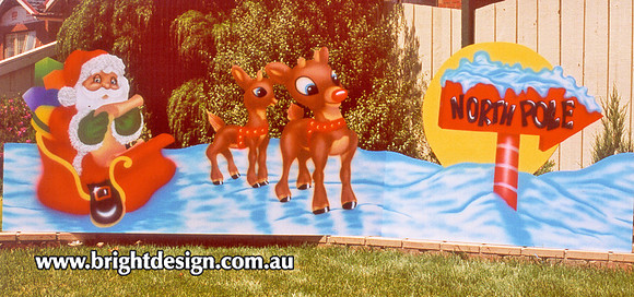10-32 SS-06 + M-05 www Traditional Christmas Outdoor Chritmas Display Custom Airbrushed Christmas Cut Out