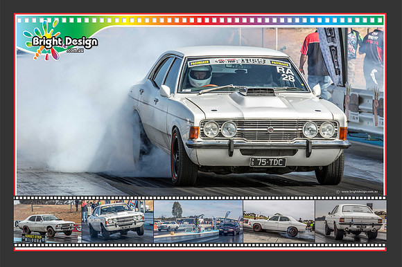 SMDC5 Micheal Titmarsh  75TDC 24x36 Mutli Image Artowrk 2 Street Machine Drag Challenge 2018