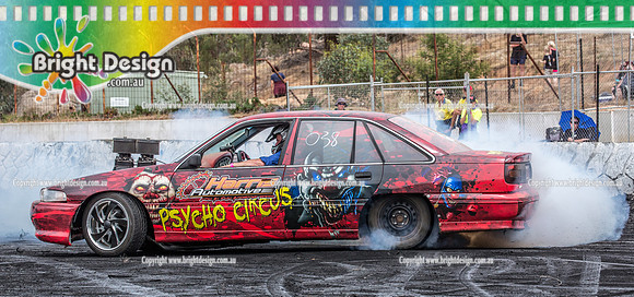 Street Machine Supernats 24 @ Stawell Motor Sports Club 8 Dec 2018  (1011)  PSYCHO CIRCUS BURNOUT