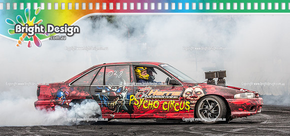 Street Machine Supernats 24 @ Stawell Motor Sports Club 8 Dec 2018  (1018)  PSYCHO CIRCUS BURNOUT