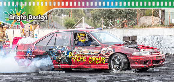 Street Machine Supernats 24 @ Stawell Motor Sports Club 8 Dec 2018  (1009)  PSYCHO CIRCUS BURNOUT