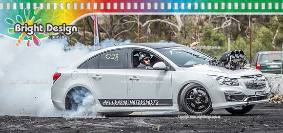 Street Machine Supernats 24 @ Stawell Motor Sports Club 8 Dec 2018  (1036)  HELLRAZOR BURNOUT