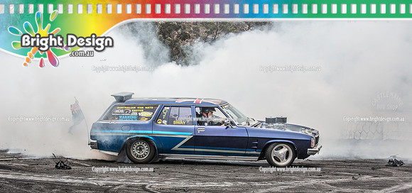 Street Machine Supernats 24 @ Stawell Motor Sports Club 8 Dec 2018  (1550)  BLUEFIRE  BURNOUT  SWAY