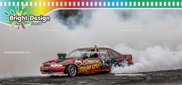 Street Machine Supernats 24 @ Stawell Motor Sports Club 8 Dec 2018  (2423)  PSYCHO CIRCUS BURNOUT