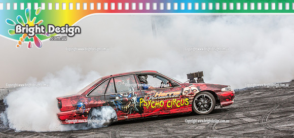 Street Machine Supernats 24 @ Stawell Motor Sports Club 8 Dec 2018  (2432)  PSYCHO CIRCUS BURNOUT