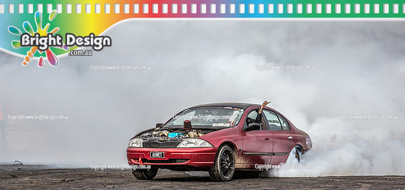 Street Machine Supernats 24 @ Stawell Motor Sports Club 8 Dec 2018  (2536)  AUNET BURNOUT
