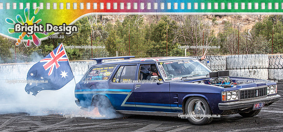 Street Machine Supernats 24 @ Stawell Motor Sports Club 8 Dec 2018  (2804)  BLUEFIRE BURNOUT  SWAY