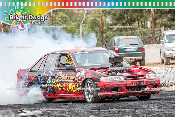 Street Machine Supernats 24 @ Stawell Motor Sports Club 8 Dec 2018  (1007)  PSYCHO CIRCUS BURNOUT